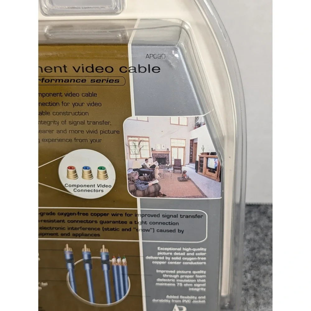 Acoustic Research AP090 Performance Series 3ft Component Video Cable Gold RCA